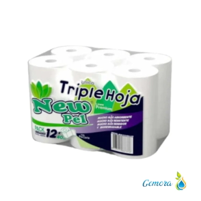 PAPEL HIGI&Eacute;NICO NEW PEL L&Iacute;NEA PREMIUM HOJA TRIPLE 12 UN. X 40 MTS.