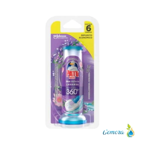 DISCOS ADHESIVOS INODORO LAVANDA REPUESTO 6 UN. X 38 GRS. PATO