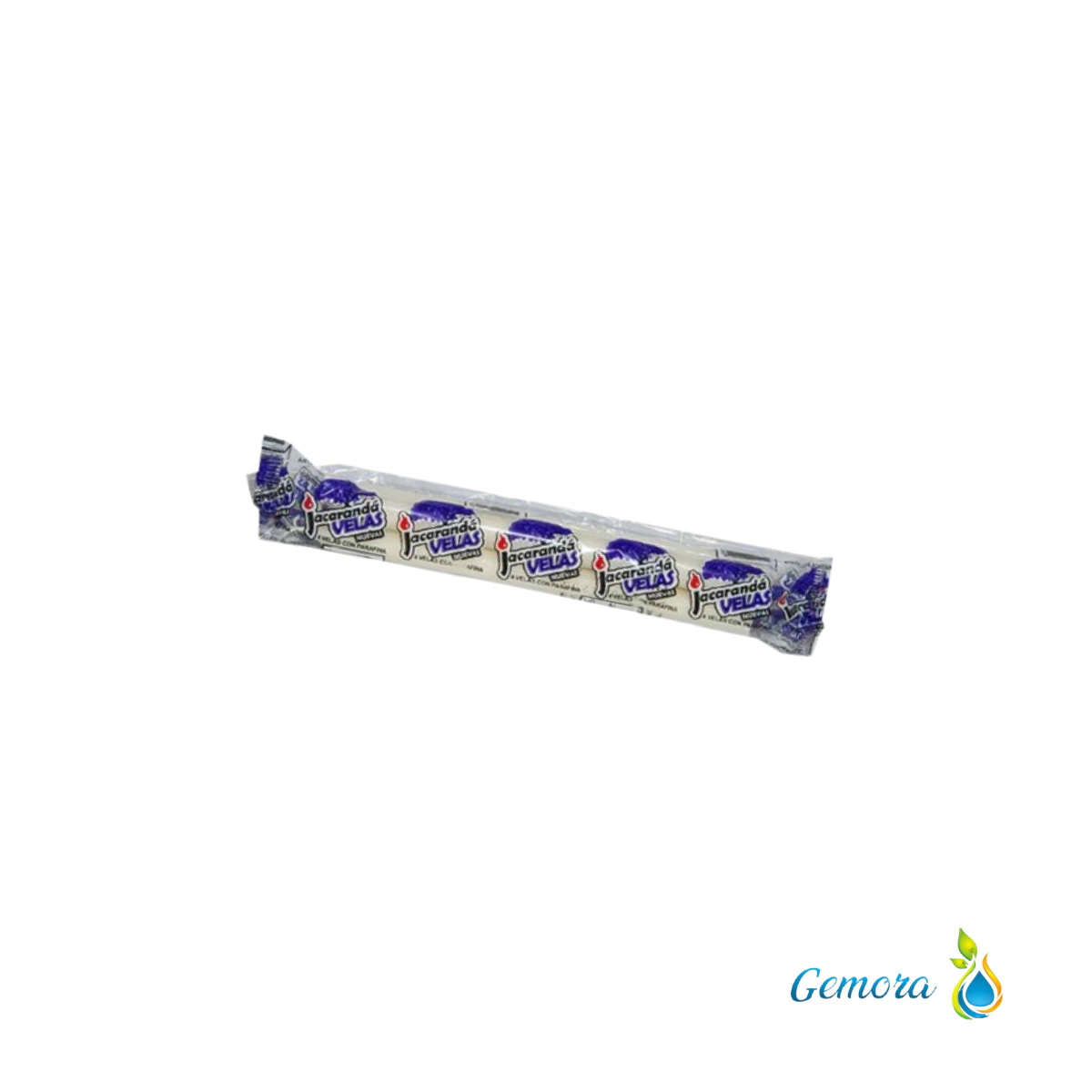 VELA GRANDE CON PARAFINA BLANCA JACARANDA X 4 UN.