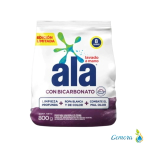 JAB&Oacute;N EN POLVO ALA LAVADO A MANO CON BICARBONATO 800 GRS.
