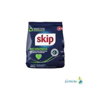 JAB&Oacute;N EN POLVO SKIP BIO ENZIMAS BAJA ESPUMA 600 GRS.