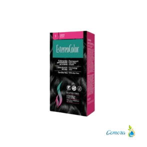 COLORACI&Oacute;N PERMANENTE EN CREMA ESTEREOCOLOR TONO 1 NEGRO