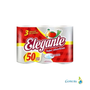ROLLO DE COCINA ELEGANTE 3 UN. X 50 PA&Ntilde;OS