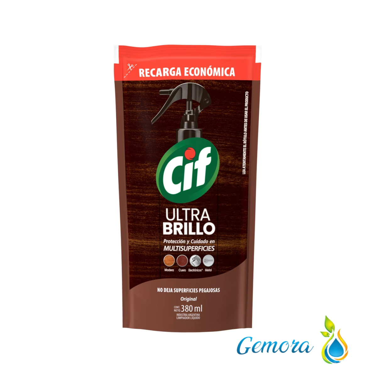 CIF LIMPIADOR MULTISUPERFICIES ULTRA BRILLO DOYPACK X 380 ML