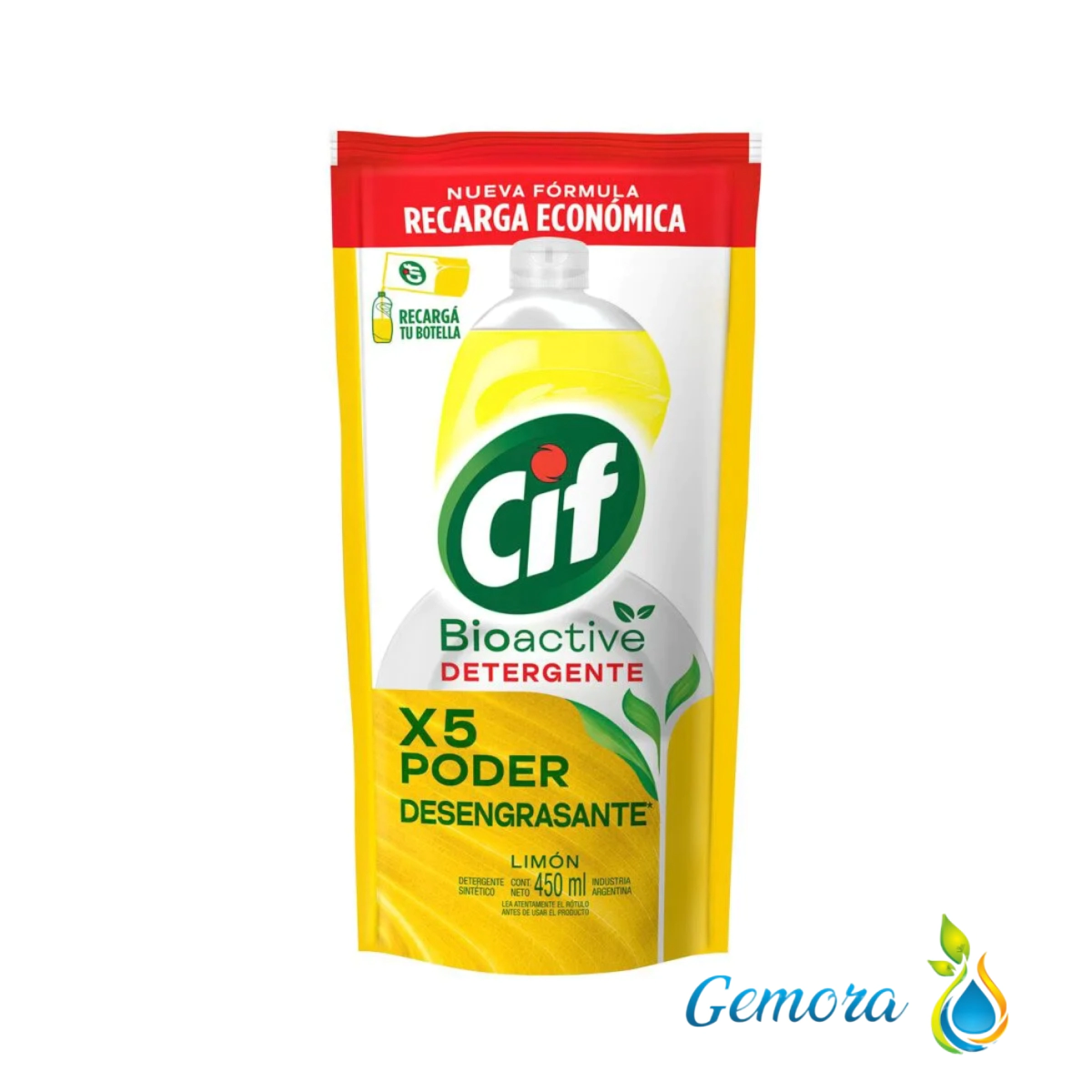 CIF DETERGENTE BIOACTIVE LIMON DOYPACK X 450 ML