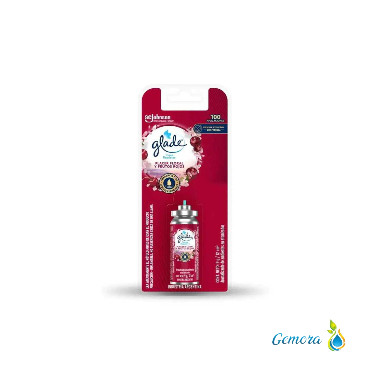 AROMATIZANTE DE AMBIENTES GLADE TOQUE PLACER FLORAL Y FRUTOS ROJOS REPUESTO