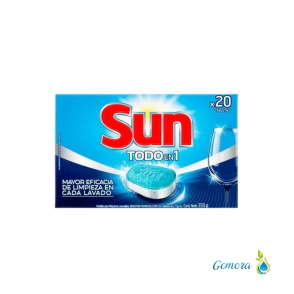 TABLETA PARA LAVAVAJILLA SUN X 20 UN.