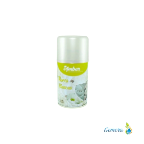 AROMATIZADOR DE AMBIENTES AEROSOL SAPHIRUS LINEA AMBAR FLORES BLANCAS 280 CC