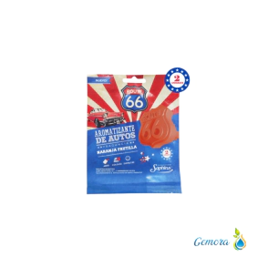 AROMATIZANTE DE AUTOS SAPHIRUS LINEA ROUTE 66 NARANJA FRUTILLA X 2 UN.