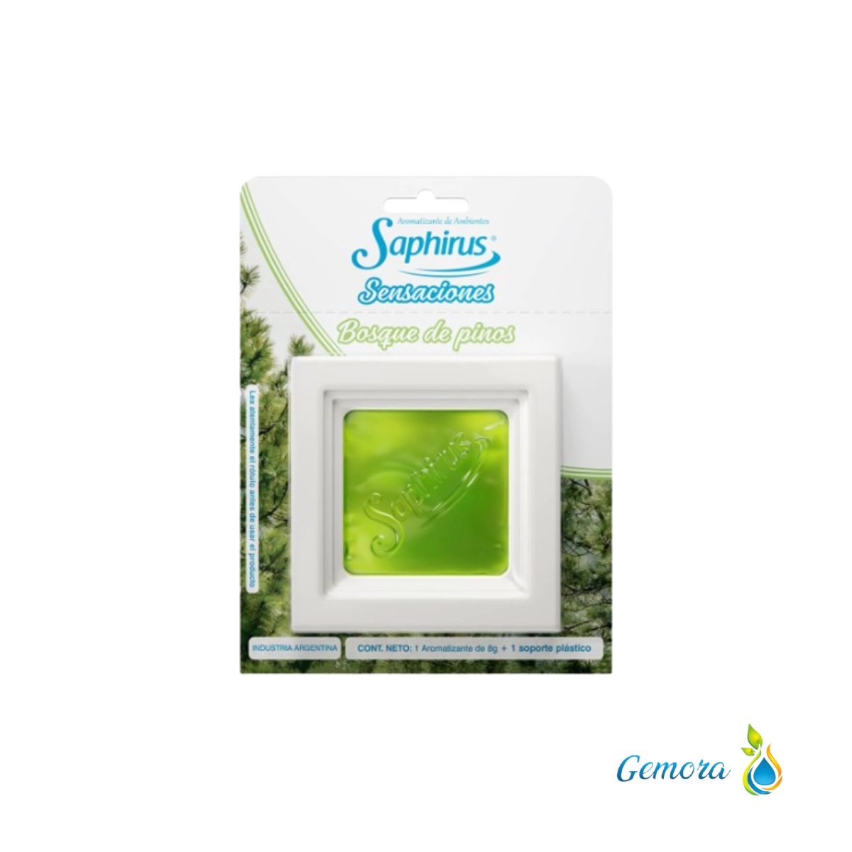 AROMATIZANTE DE AMBIENTES SAPHIRUS LINEA SENSACIONES HOLDER WHITE + SENSACIONES BOSQUE DE PINOS 66 G