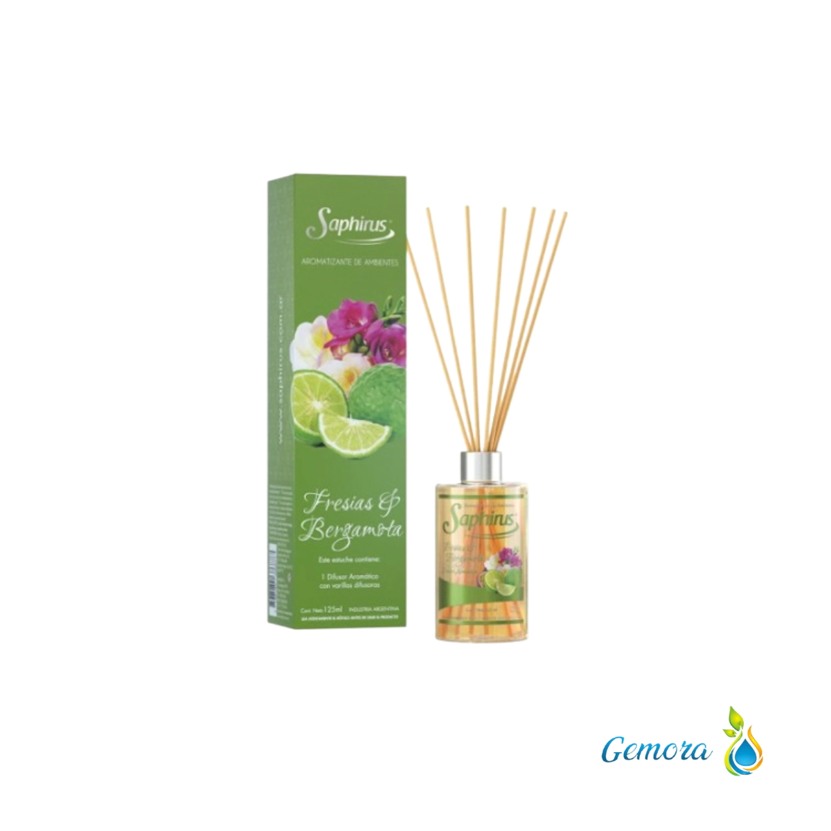 DIFUSOR ECO SAPHIRUS FRESIAS Y BERGAMOTA 125 ML