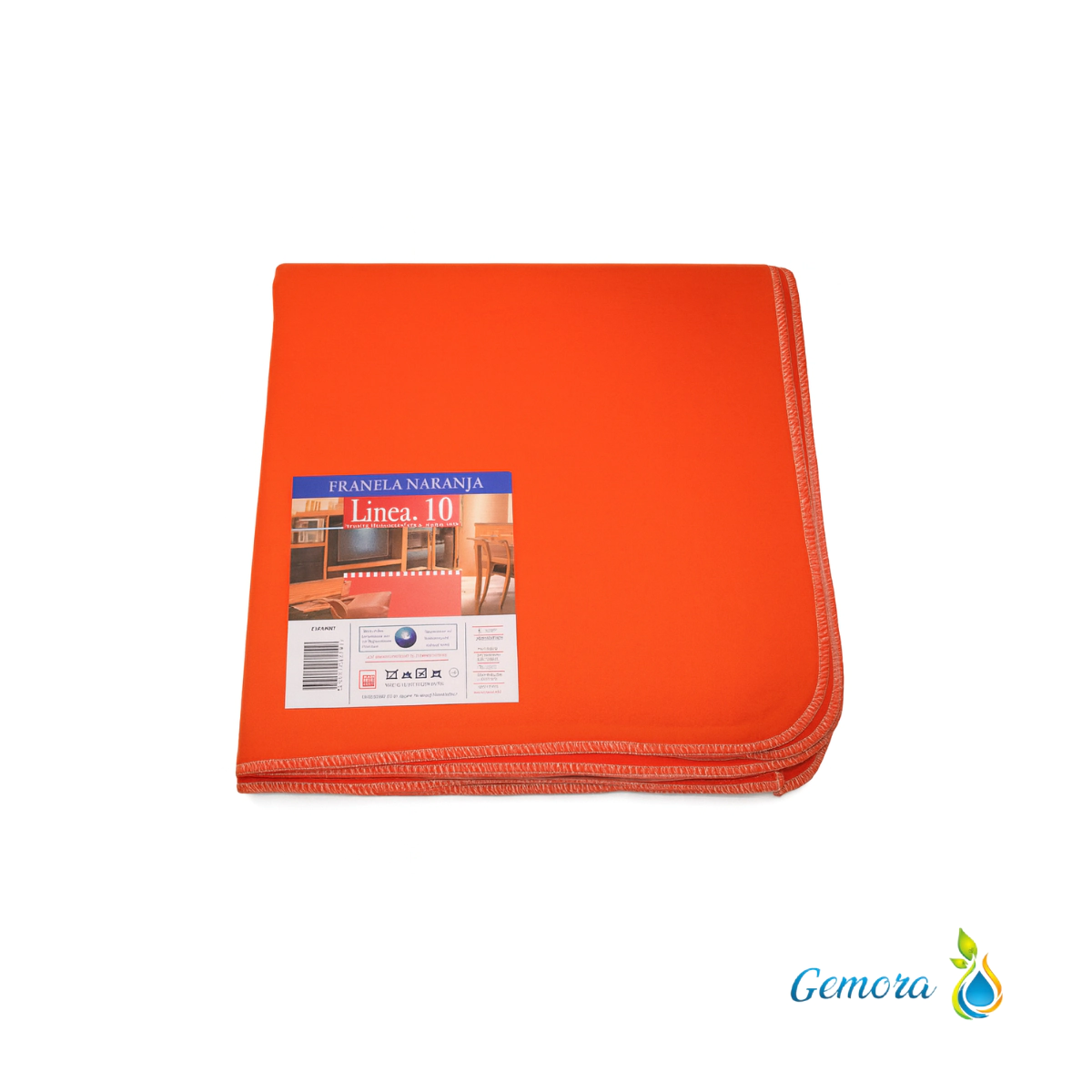 FRANELA NARANJA LINEA 10 50 X 40 CM.