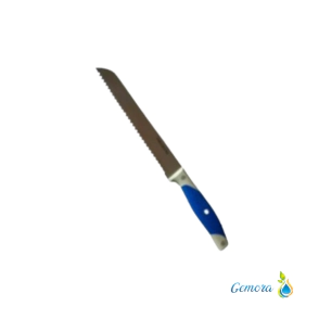 CUCHILLA DENTADA MANGO AZUL 8