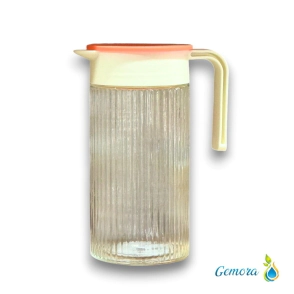 JARRA DE VIDRIO RALLADA TAPA PLASTICO X 1 LTS