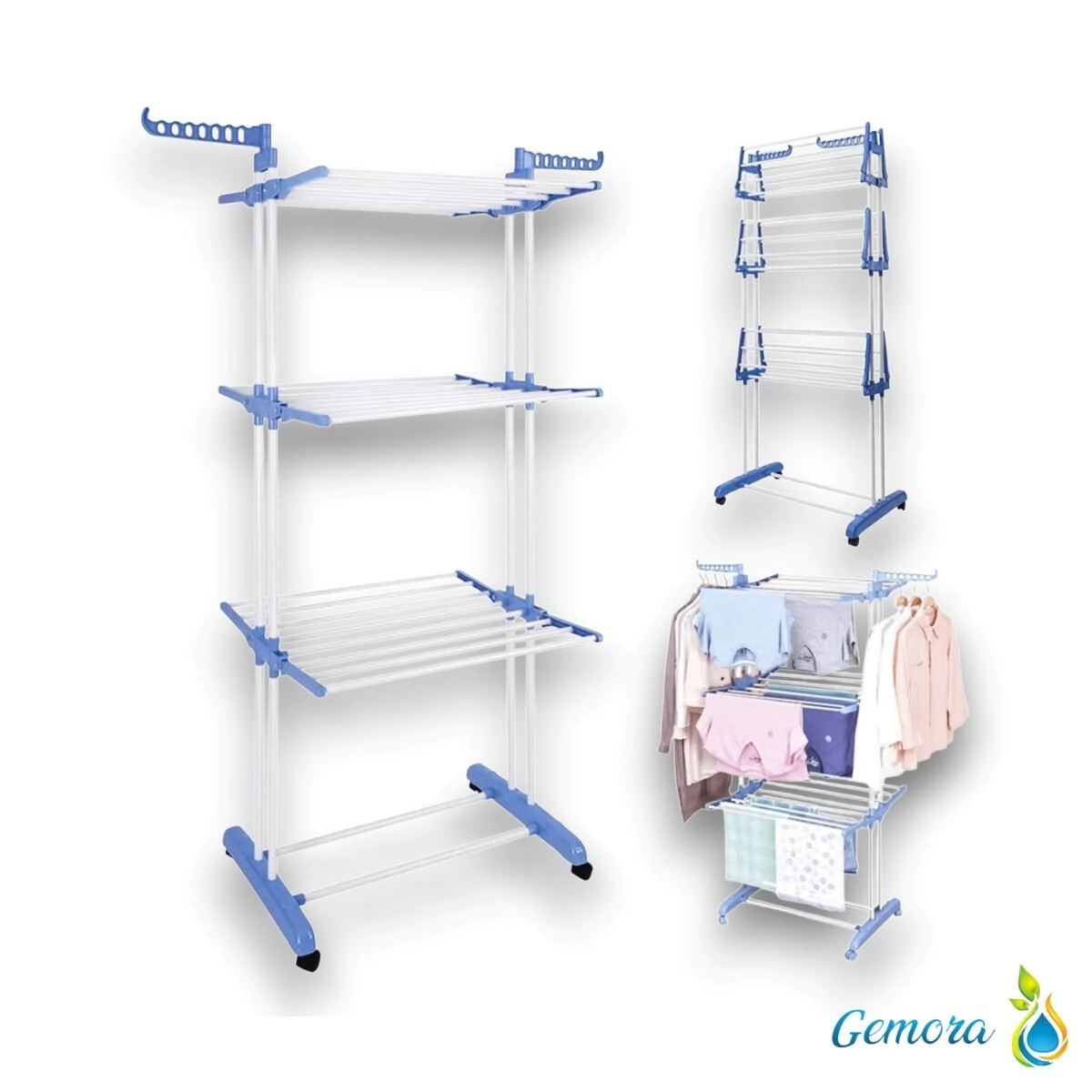 TENDER VERTICAL PLEGABLE TRES NIVELES CON PERCHA