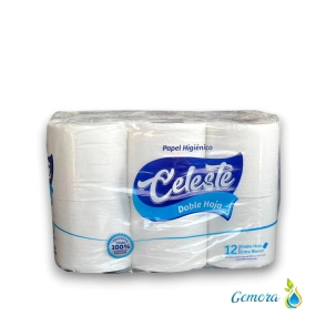 PAPEL HIGI&Eacute;NICO DOBLE HOJA CELESTE 12 UN. X 30 MTS.