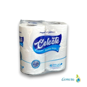 PAPEL HIGI&Eacute;NICO DOBLE HOJA CELESTE 4 UN. X 30 MTS