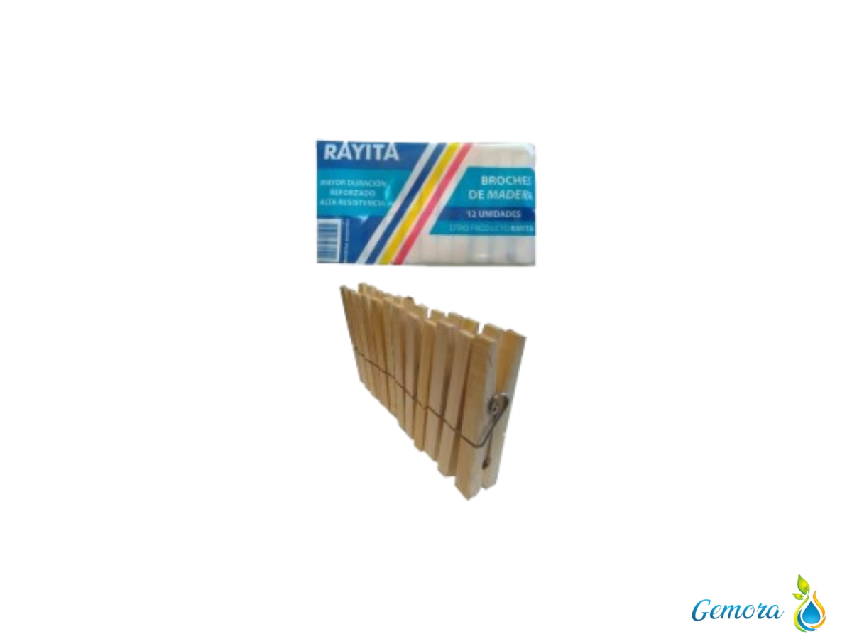 BROCHES DE MADERA RAYITA