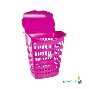 CANASTO DE ROPA RECTANGULAR CALADO COLORES L&Iacute;NEA PREMIUM X 60 LTS.