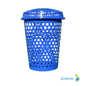 CESTO PARA ROPA REDONDO CALADAO CON TAPA LIMPLAST 50 LTS.